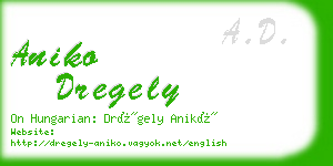 aniko dregely business card